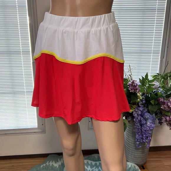 NWT L'ETOILE SPORT Color-block Stretch-jersey Tennis Skirt